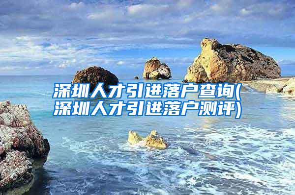 深圳人才引进落户查询(深圳人才引进落户测评)