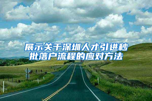 展示关于深圳人才引进秒批落户流程的应对方法