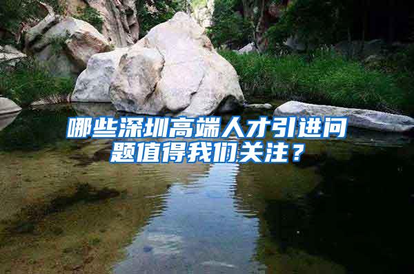 哪些深圳高端人才引进问题值得我们关注？