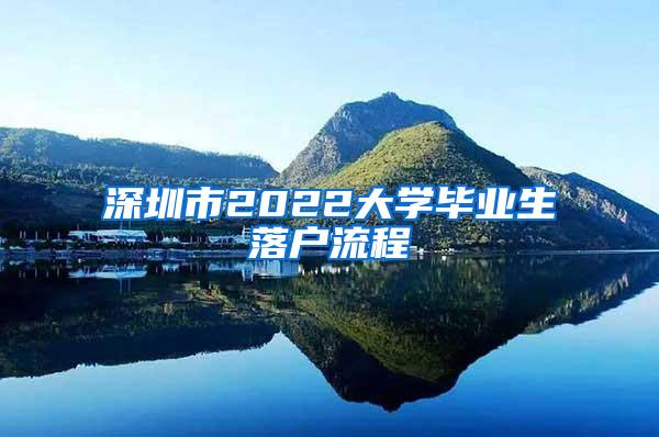 深圳市2022大学毕业生落户流程