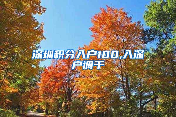 深圳积分入户100,入深户调干