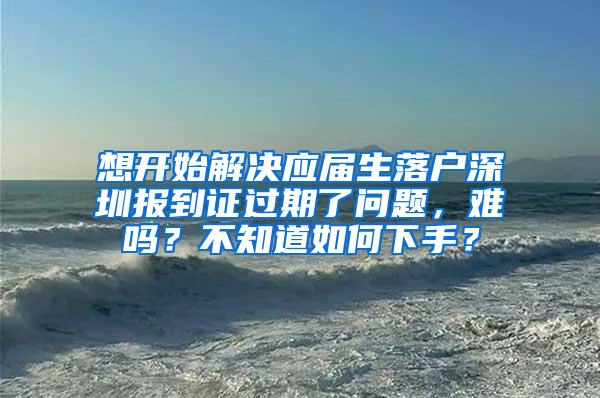 想开始解决应届生落户深圳报到证过期了问题，难吗？不知道如何下手？