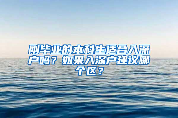 刚毕业的本科生适合入深户吗？如果入深户建议哪个区？