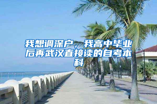 我想调深户，我高中毕业后再武汉直接读的自考本科