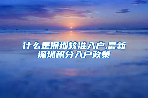 什么是深圳核准入户,蕞新深圳积分入户政策