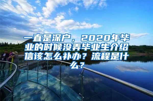 一直是深户，2020年毕业的时候没弄毕业生介绍信该怎么补办？流程是什么？