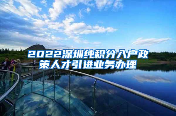 2022深圳纯积分入户政策人才引进业务办理