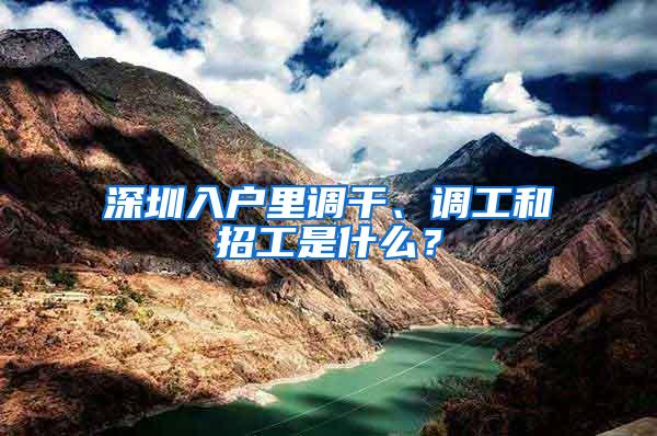 深圳入户里调干、调工和招工是什么？