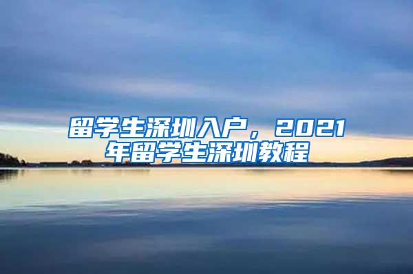 留学生深圳入户，2021年留学生深圳教程