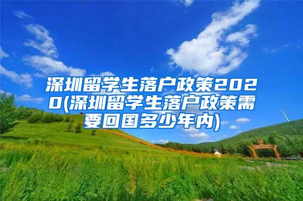 深圳留学生落户政策2020(深圳留学生落户政策需要回国多少年内)