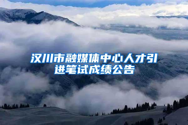 汉川市融媒体中心人才引进笔试成绩公告