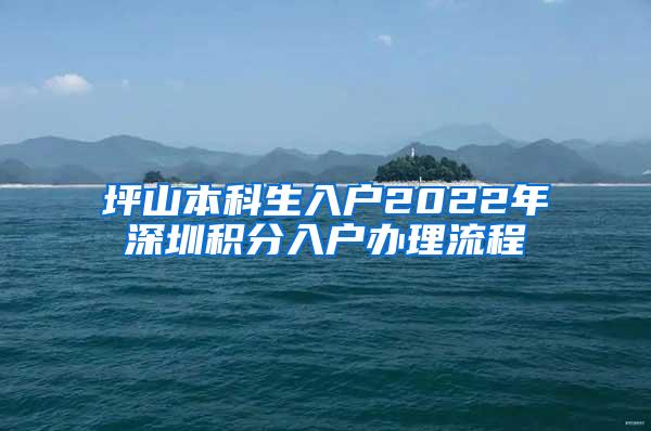 坪山本科生入户2022年深圳积分入户办理流程