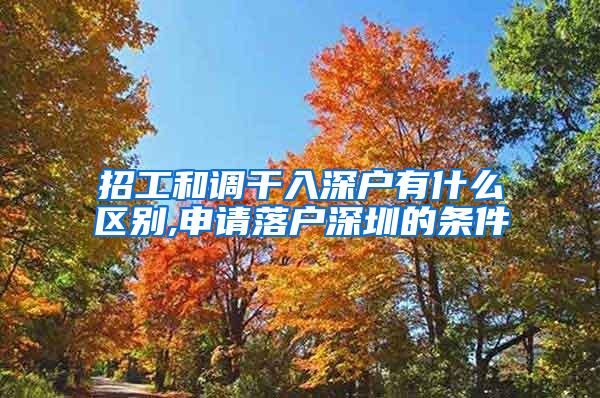 招工和调干入深户有什么区别,申请落户深圳的条件