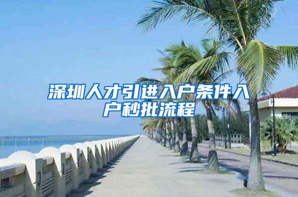 深圳人才引进入户条件入户秒批流程