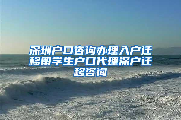 深圳户口咨询办理入户迁移留学生户口代理深户迁移咨询