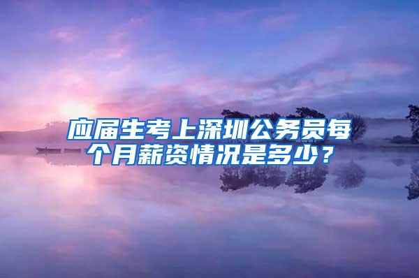 应届生考上深圳公务员每个月薪资情况是多少？