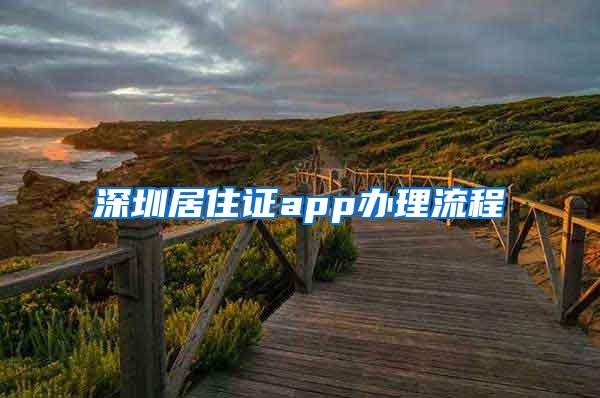 深圳居住证app办理流程