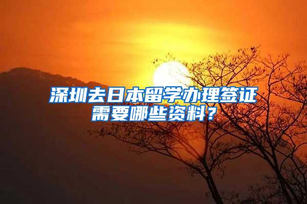 深圳去日本留学办理签证需要哪些资料？