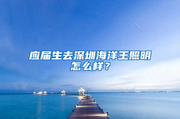 应届生去深圳海洋王照明怎么样？