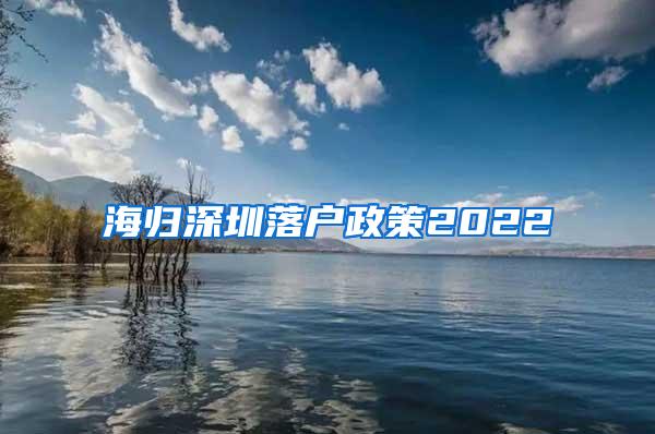 海归深圳落户政策2022