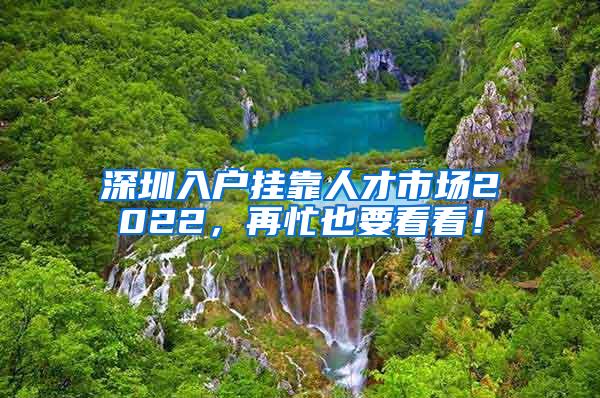 深圳入户挂靠人才市场2022，再忙也要看看！