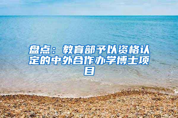 盘点：教育部予以资格认定的中外合作办学博士项目