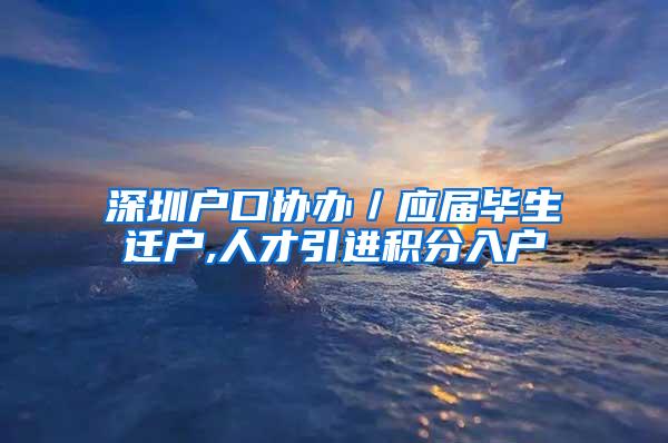 深圳户口协办／应届毕生迁户,人才引进积分入户