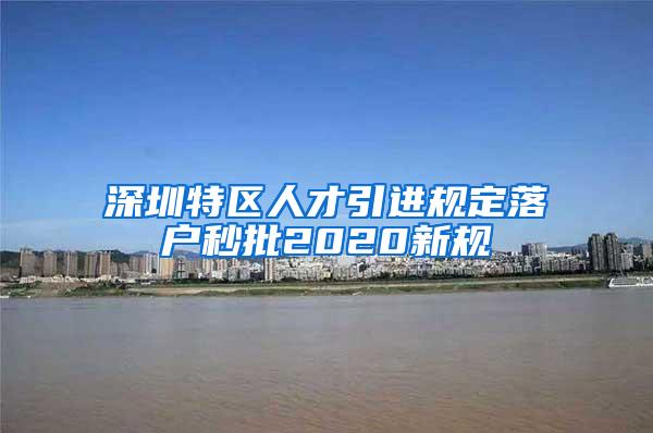 深圳特区人才引进规定落户秒批2020新规