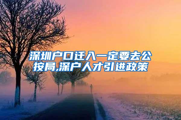 深圳户口迁入一定要去公按局,深户人才引进政策