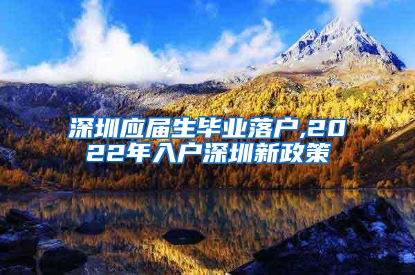 深圳应届生毕业落户,2022年入户深圳新政策