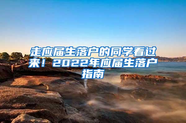 走应届生落户的同学看过来！2022年应届生落户指南