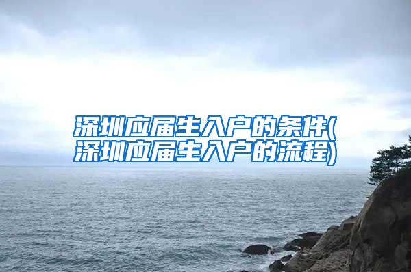 深圳应届生入户的条件(深圳应届生入户的流程)