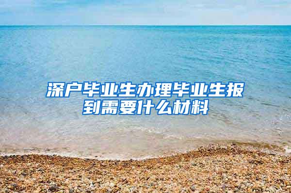 深户毕业生办理毕业生报到需要什么材料