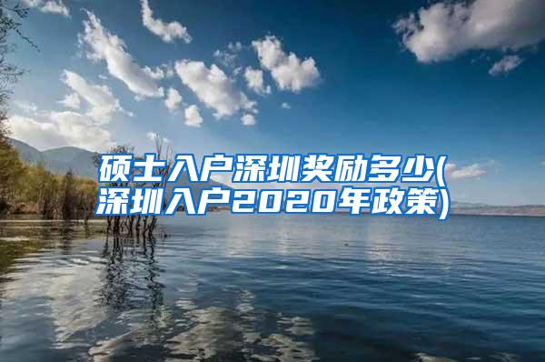 硕士入户深圳奖励多少(深圳入户2020年政策)