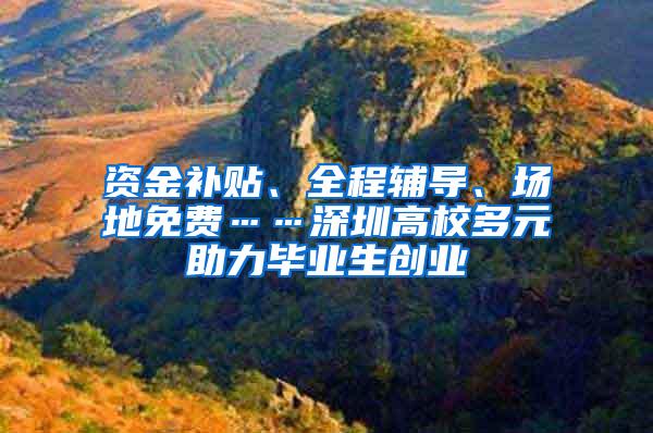 资金补贴、全程辅导、场地免费……深圳高校多元助力毕业生创业