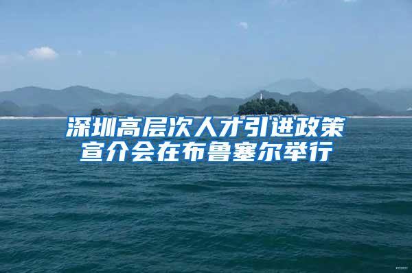 深圳高层次人才引进政策宣介会在布鲁塞尔举行