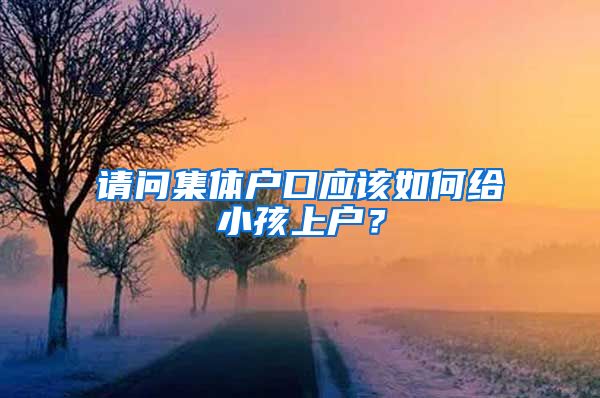 请问集体户口应该如何给小孩上户？