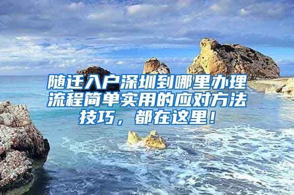 随迁入户深圳到哪里办理流程简单实用的应对方法技巧，都在这里！