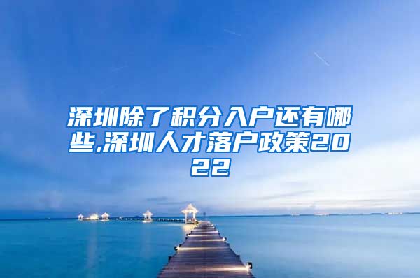 深圳除了积分入户还有哪些,深圳人才落户政策2022