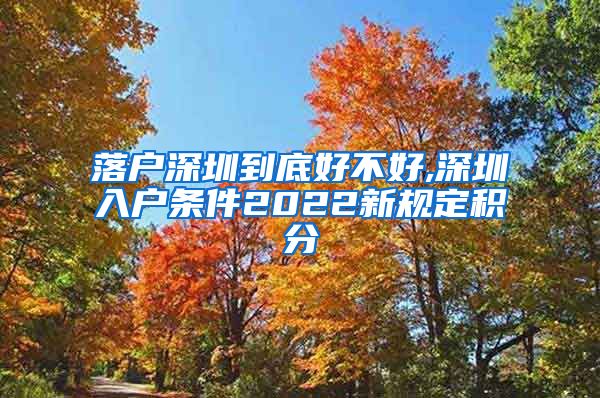 落户深圳到底好不好,深圳入户条件2022新规定积分