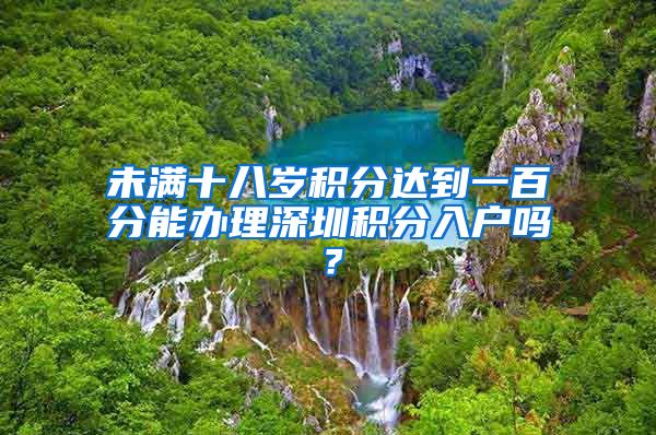 未满十八岁积分达到一百分能办理深圳积分入户吗？