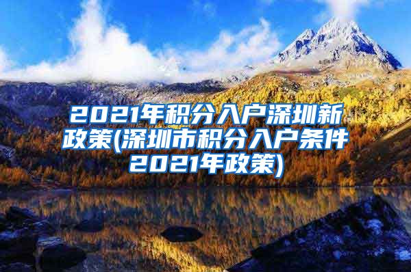 2021年积分入户深圳新政策(深圳市积分入户条件2021年政策)