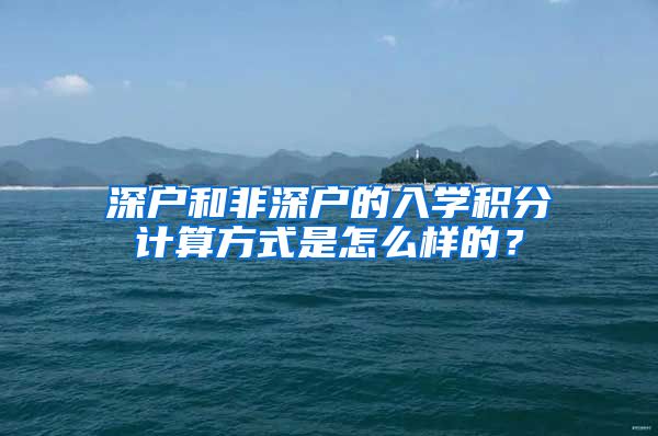 深户和非深户的入学积分计算方式是怎么样的？