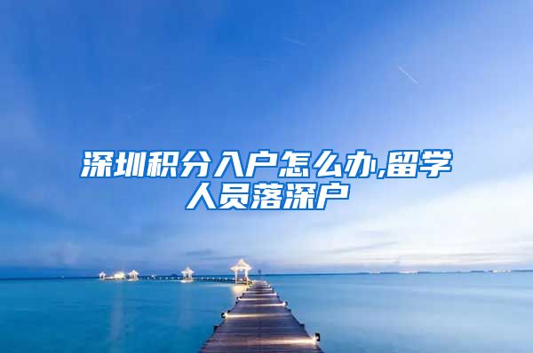 深圳积分入户怎么办,留学人员落深户