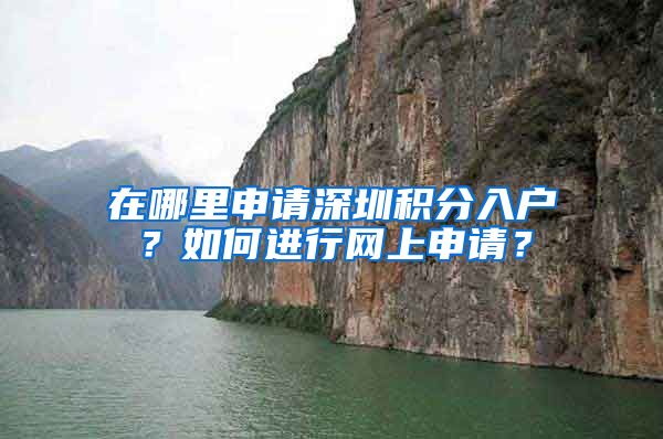 在哪里申请深圳积分入户？如何进行网上申请？