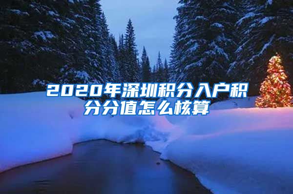 2020年深圳积分入户积分分值怎么核算