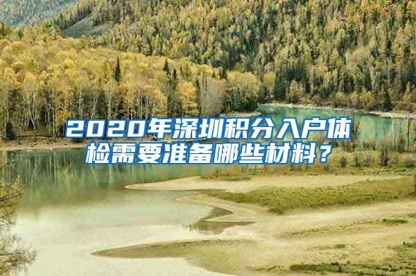 2020年深圳积分入户体检需要准备哪些材料？