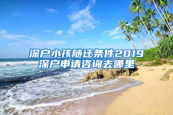 深户小孩随迁条件2019深户申请咨询去哪里