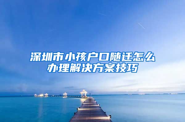 深圳市小孩户口随迁怎么办理解决方案技巧