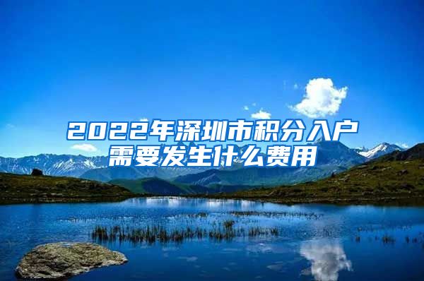 2022年深圳市积分入户需要发生什么费用